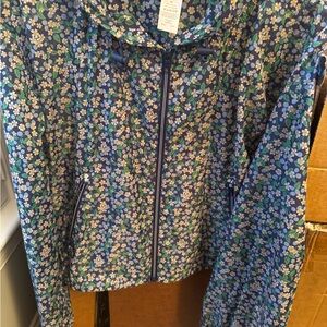 J. Crew Whole Outfit:  Liberty Floral Sports Bra, Hooded Jacket and Leggings